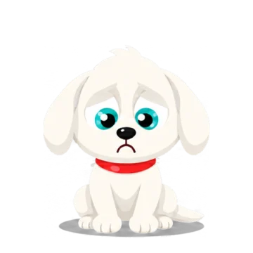 The dog looks sad