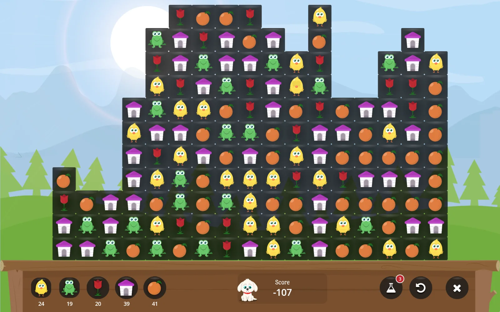 A game on an Android tablet