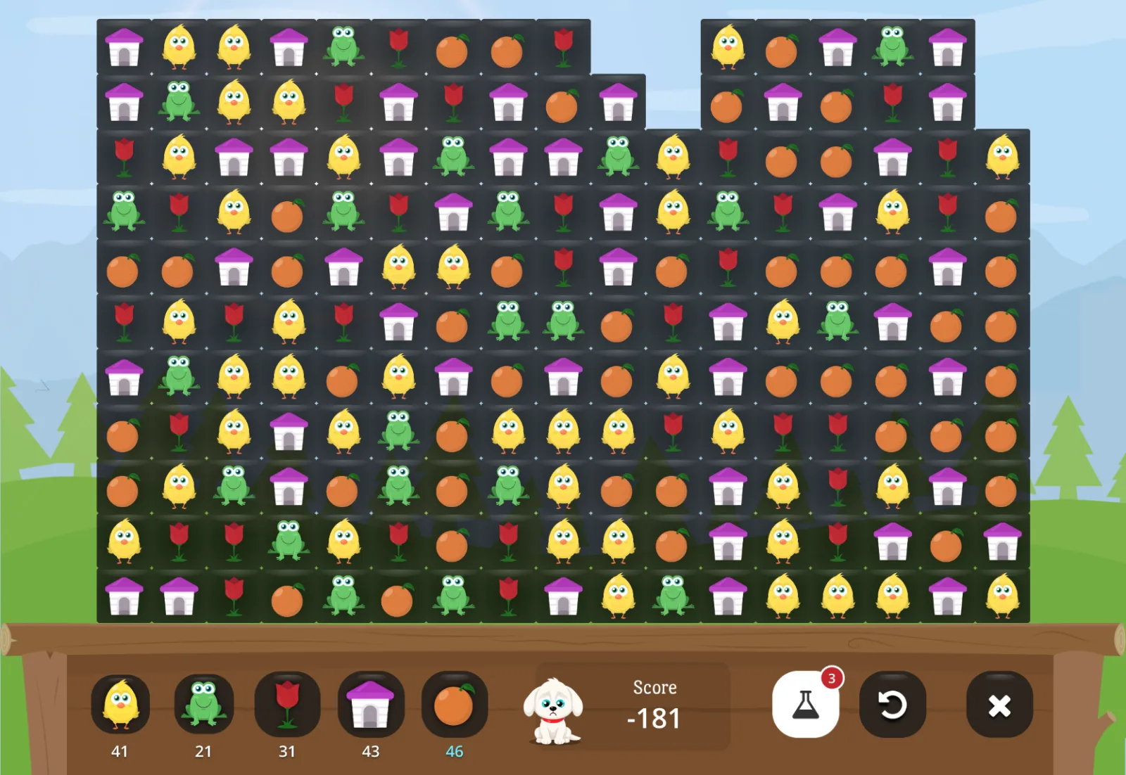 A game on iPad on the large 11 by 17 board